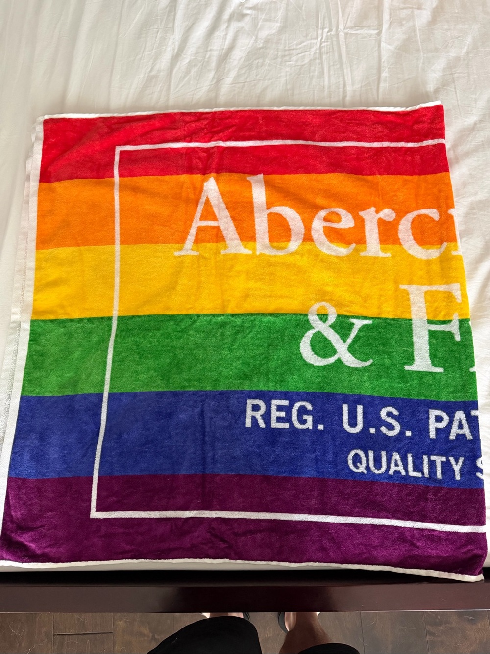 Abercrombie & Fitch Rainbow Stripe Beach Towel - Multicolor